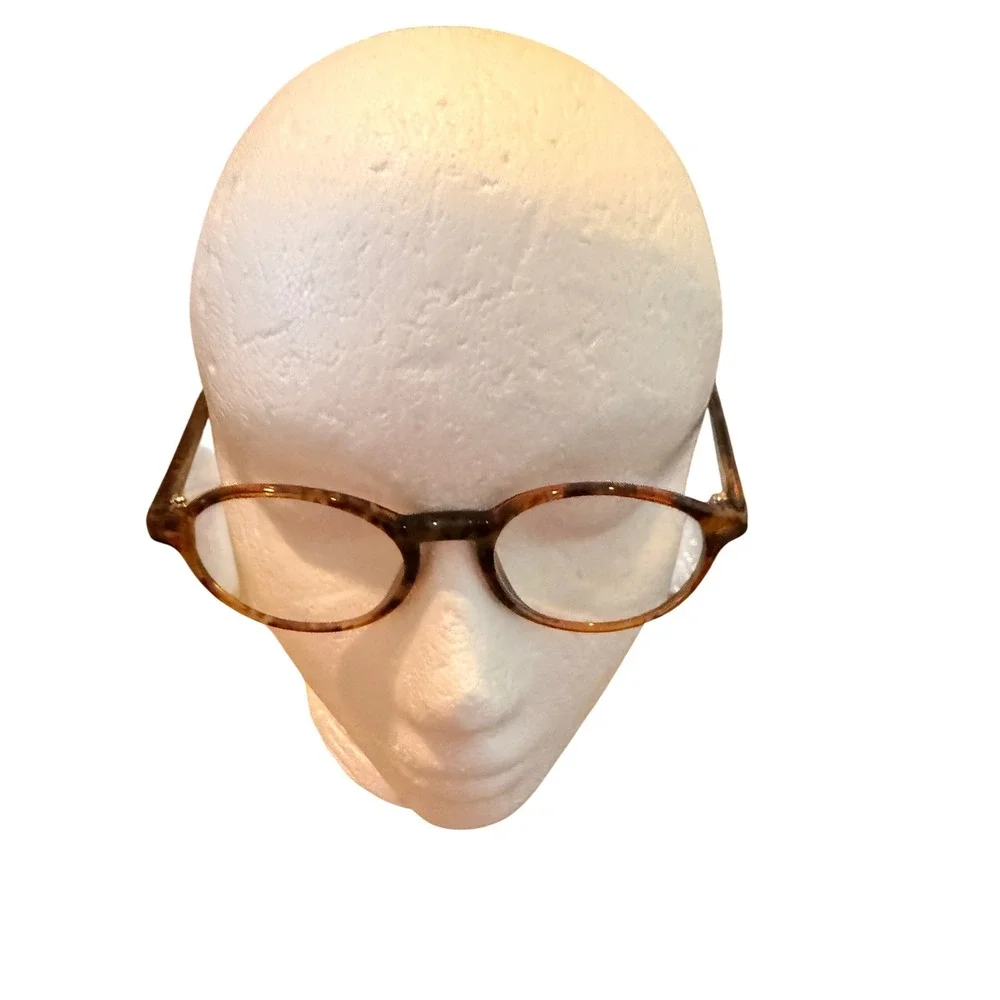Giorgio Armani Round Tortoise Eyeglass FRAMES 47-19-140 Italy Designer Panto - Picture 3 of 12